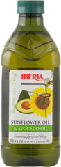 Iberia Avocado and Sunflower Oil bottle showing premium blend for everyday meals.