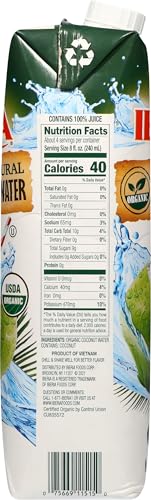 Iberia coconut water pouring into a glass for a refreshing post-workout drink.