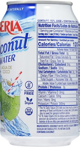 Iberia coconut water with pulp close-up reveals authentic pulp texture