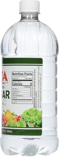 Iberia Distilled White Vinegar bottle emphasizes purity for crisp dressings.