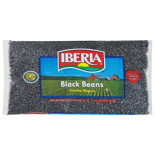 Iberia dried black beans on pantry shelf, a versatile staple.