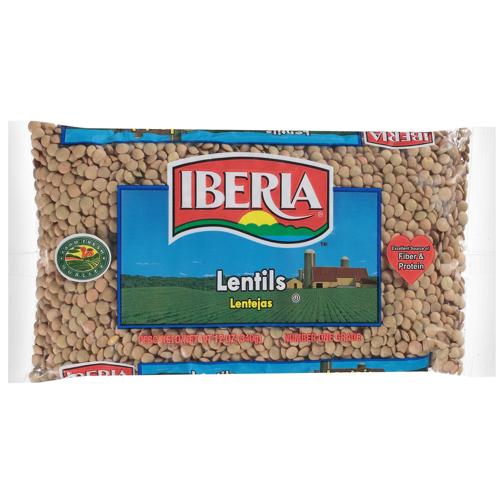Iberia Dry Lentils pack front, ready for wholesome meals.