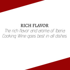 Iberia Dry White Cooking Wine risotto preparation imagery highlighting rich aroma.