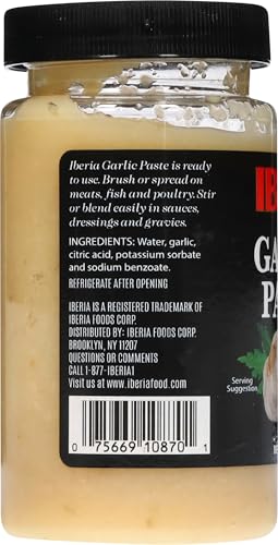 Iberia Garlic Paste spread on toasted bread for a savory snack