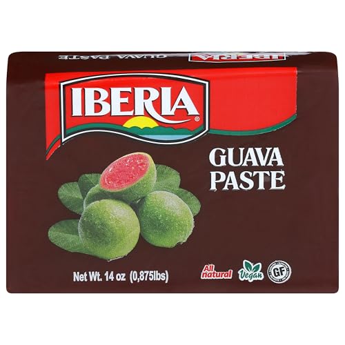 Iberia Guava Paste label close-up showing natural ingredients.