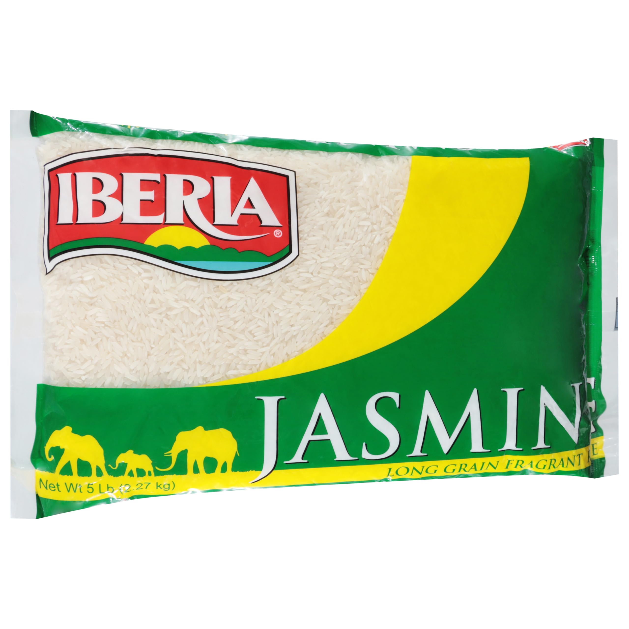 Iberia Jasmine Rice long-grain pack shows premium aroma for everyday meals.