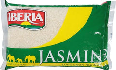Iberia Jasmine Rice steaming bowl highlights fluffy grains and fragrant aroma.