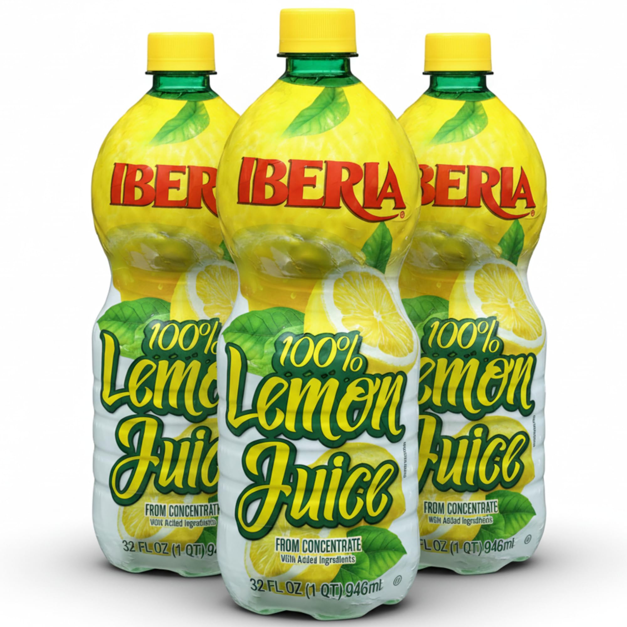 Iberia lemon juice 32oz bottle in a 3-pack for quick citrus flavor in sauces