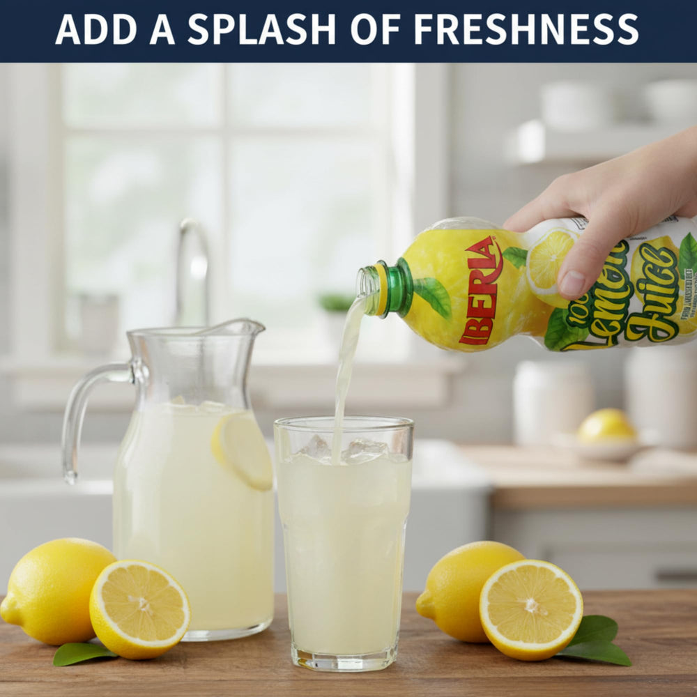 Iberia juice enhanced lemonade ready to refresh.