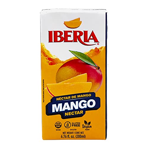24-pack cans of Iberia Mango Nectar ready for on-the-go refreshment