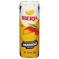 Iberia Mango Nectar 3-pack displayed on pantry shelf for family meals.