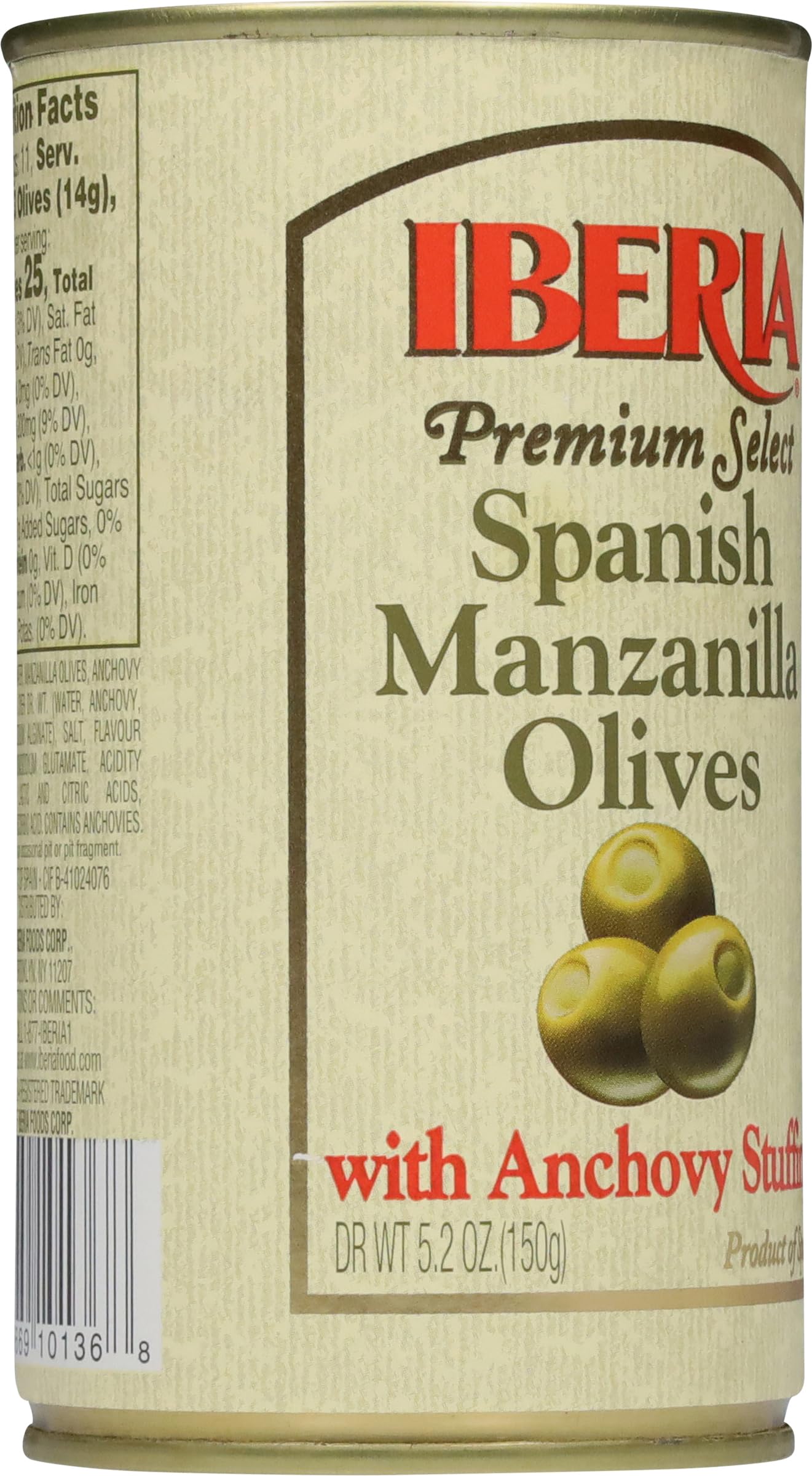 Iberia Manzanilla anchovy-stuffed olives as a cocktail snack for drinks
