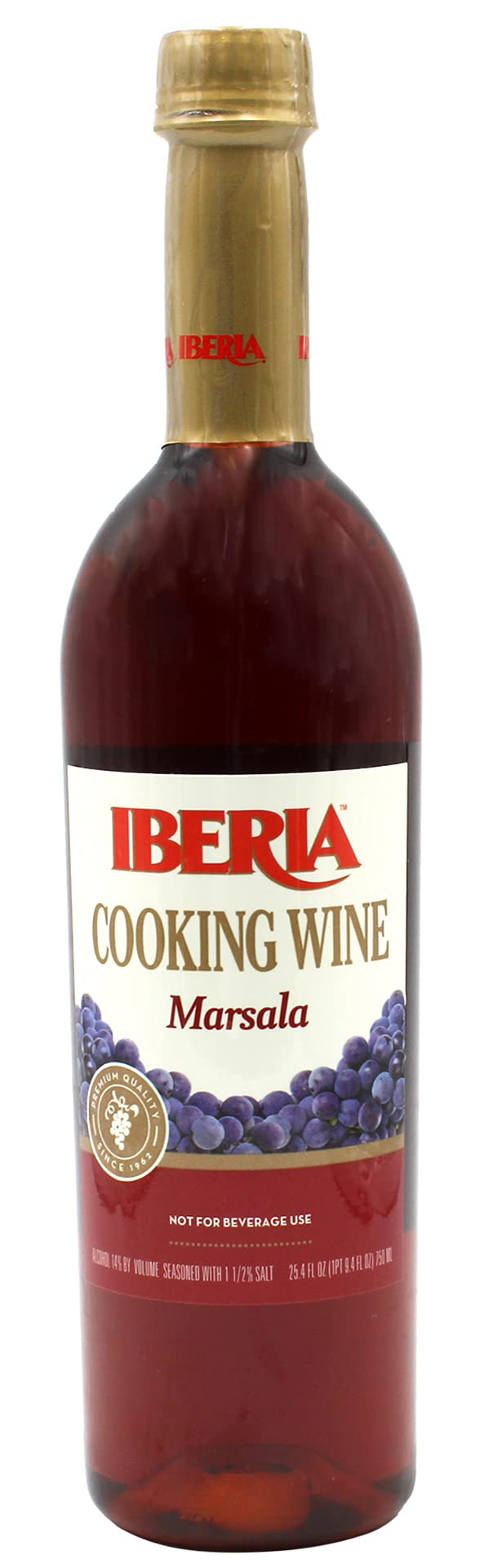 Iberia Marsala cooking wine bottle enhances sauces when deglazing pans.