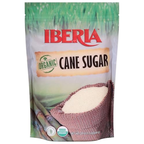 Iberia Organic Cane Sugar used in baking ingredients, adding rich flavor to cookies and cakes.