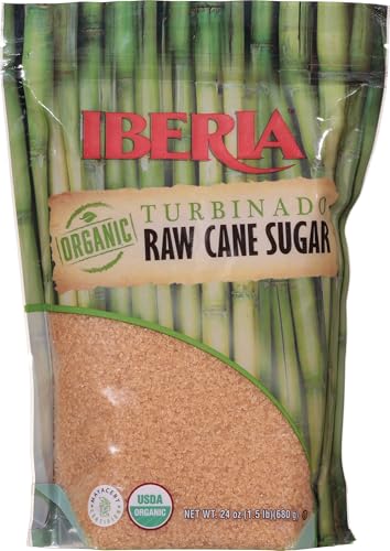 Iberia Organic Turbinado Sugar golden crystals add depth to desserts and drinks