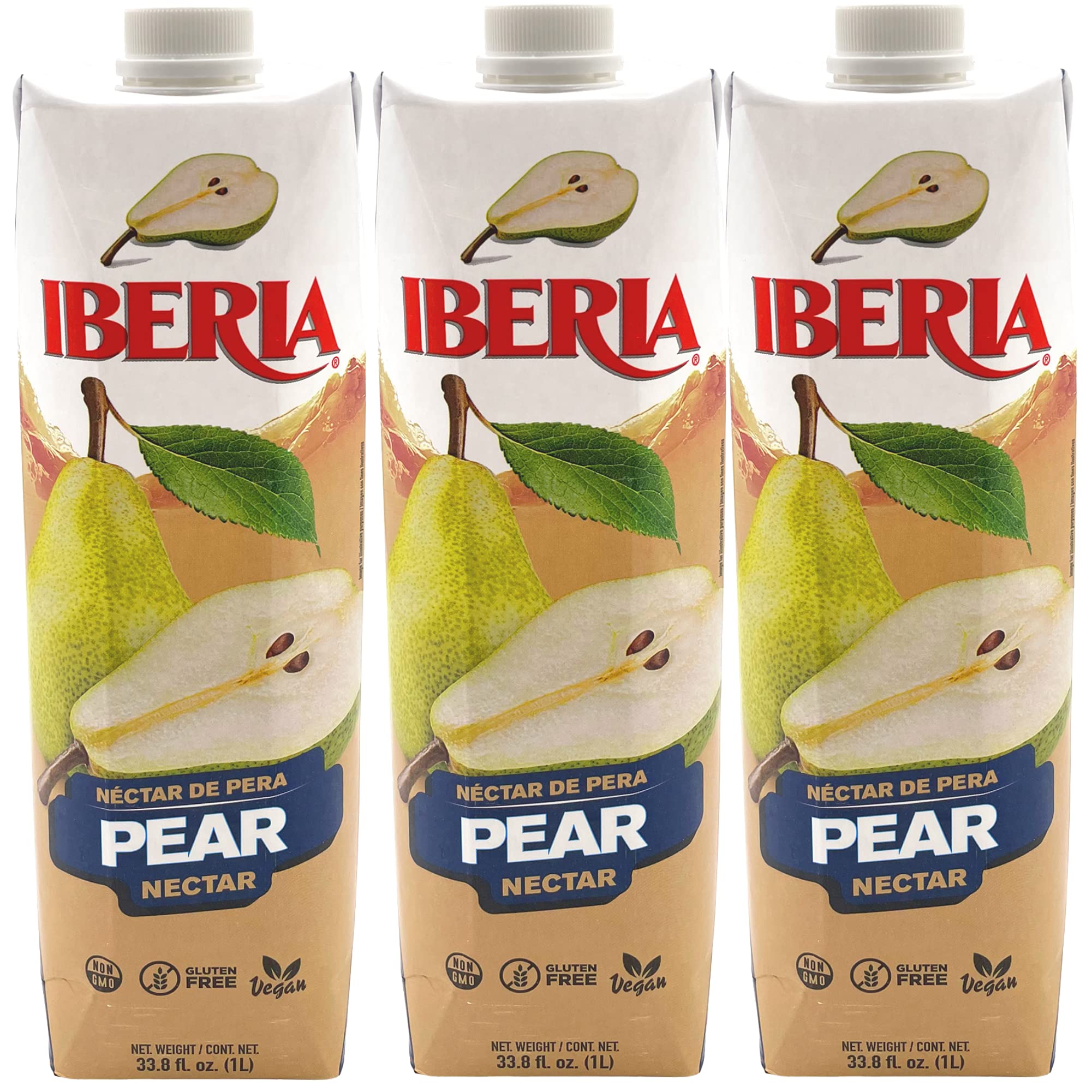Iberia Pear Nectar bottle front view, ideal for a quick refreshing drink