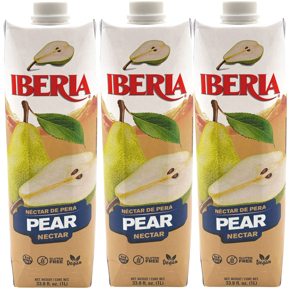 Iberia Pear Nectar bottle front view, ideal for a quick refreshing drink