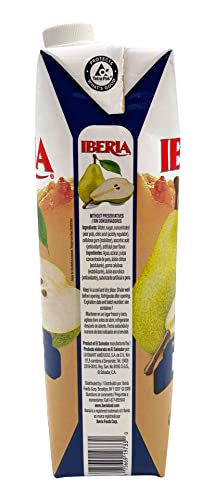 Iberia Pear Nectar 3-pack on pantry shelf, ready for family hydration