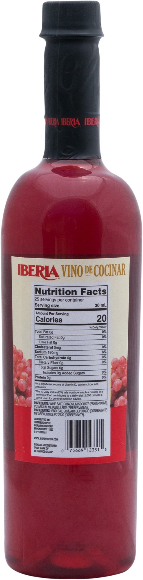 Iberia Red Cooking Wine being poured to enrich dishes