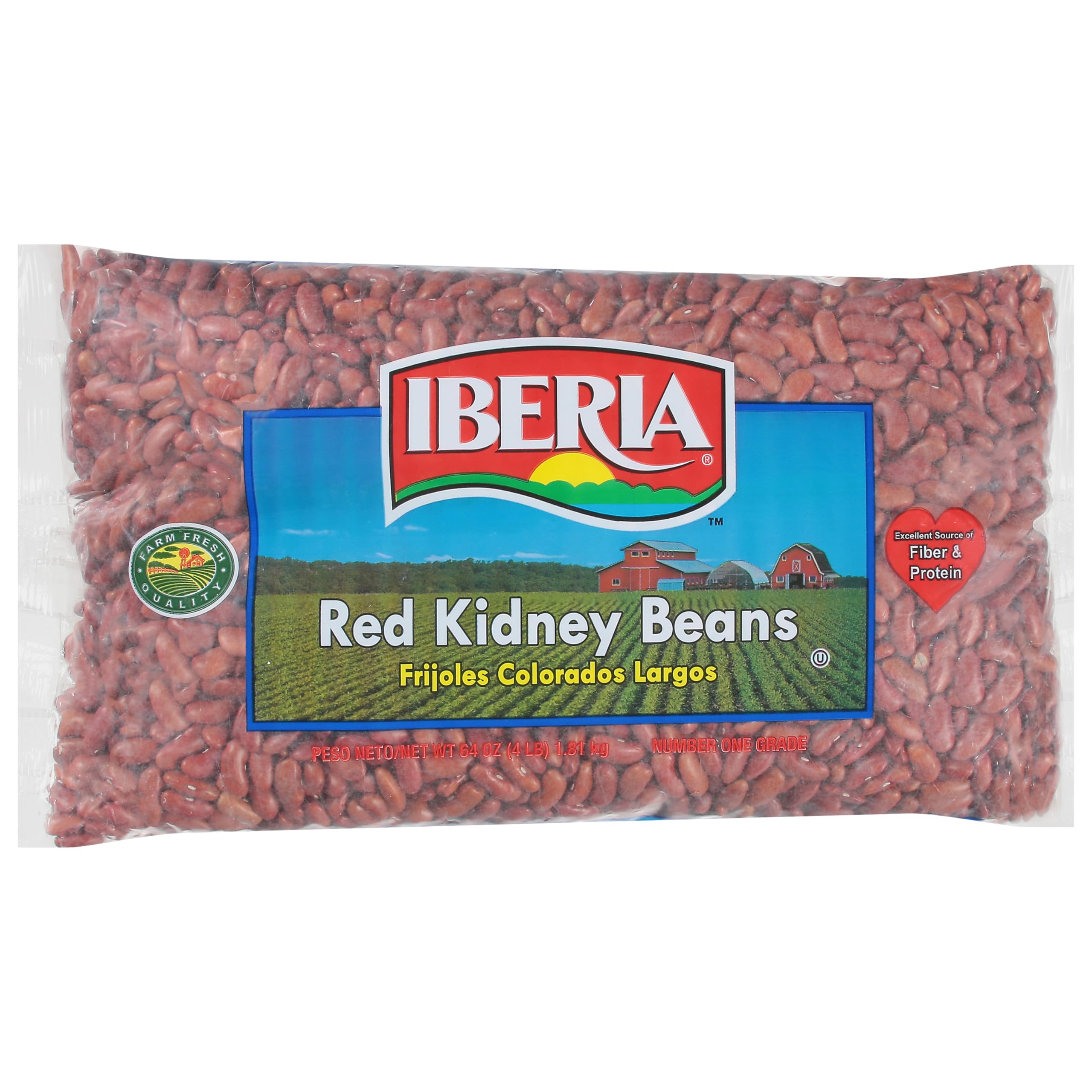 Iberia Red Kidney Beans 4lb pack front view, ideal for meal prep