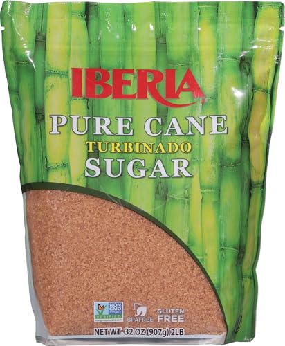 Iberia Turbinado sugar coarse golden crystals add crunch to desserts