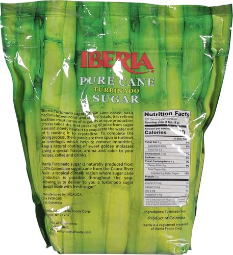 Iberia Turbinado Sugar golden crystals as a topping for cakes and cookies.