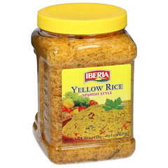 Iberia Yellow Rice served on a plate, convenient for weeknight meals.