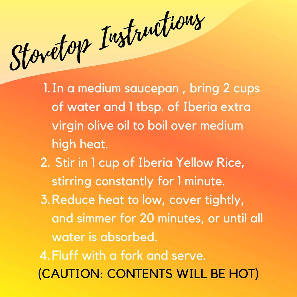 Iberia Yellow Rice simmering in a pot, highlighting simple cooking steps.