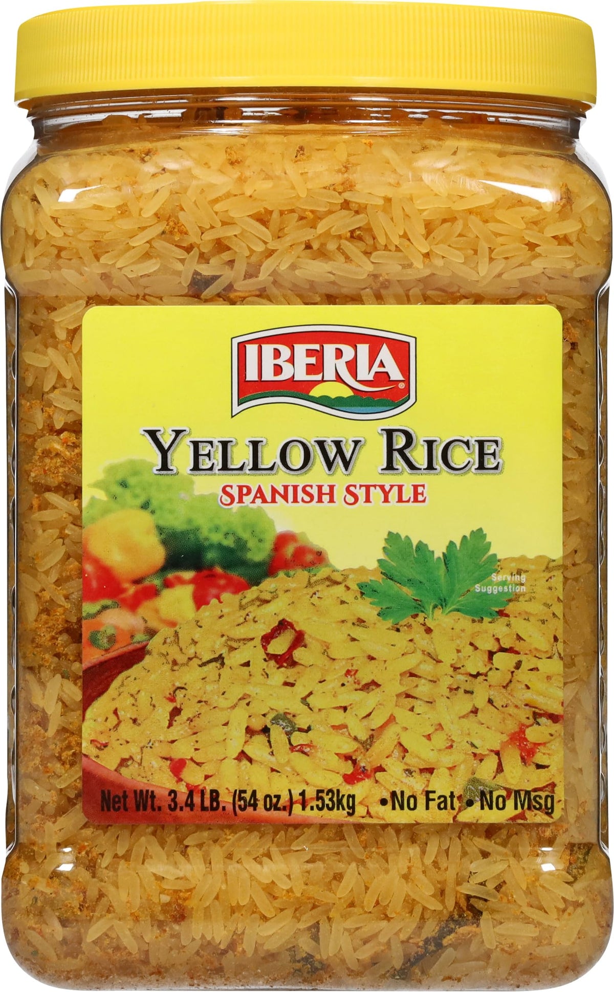 Iberia Yellow Rice in a steaming bowl, a flavorful base for meals.