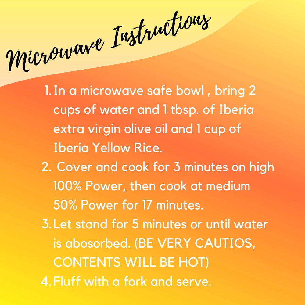 Iberia Yellow Rice beside vegetables, showing versatile side-dish options.