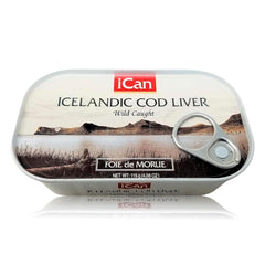 ICAN Cod Liver – ingredients list photo highlights simple, natural ingredients: cod liver, cod liver oil, salt.