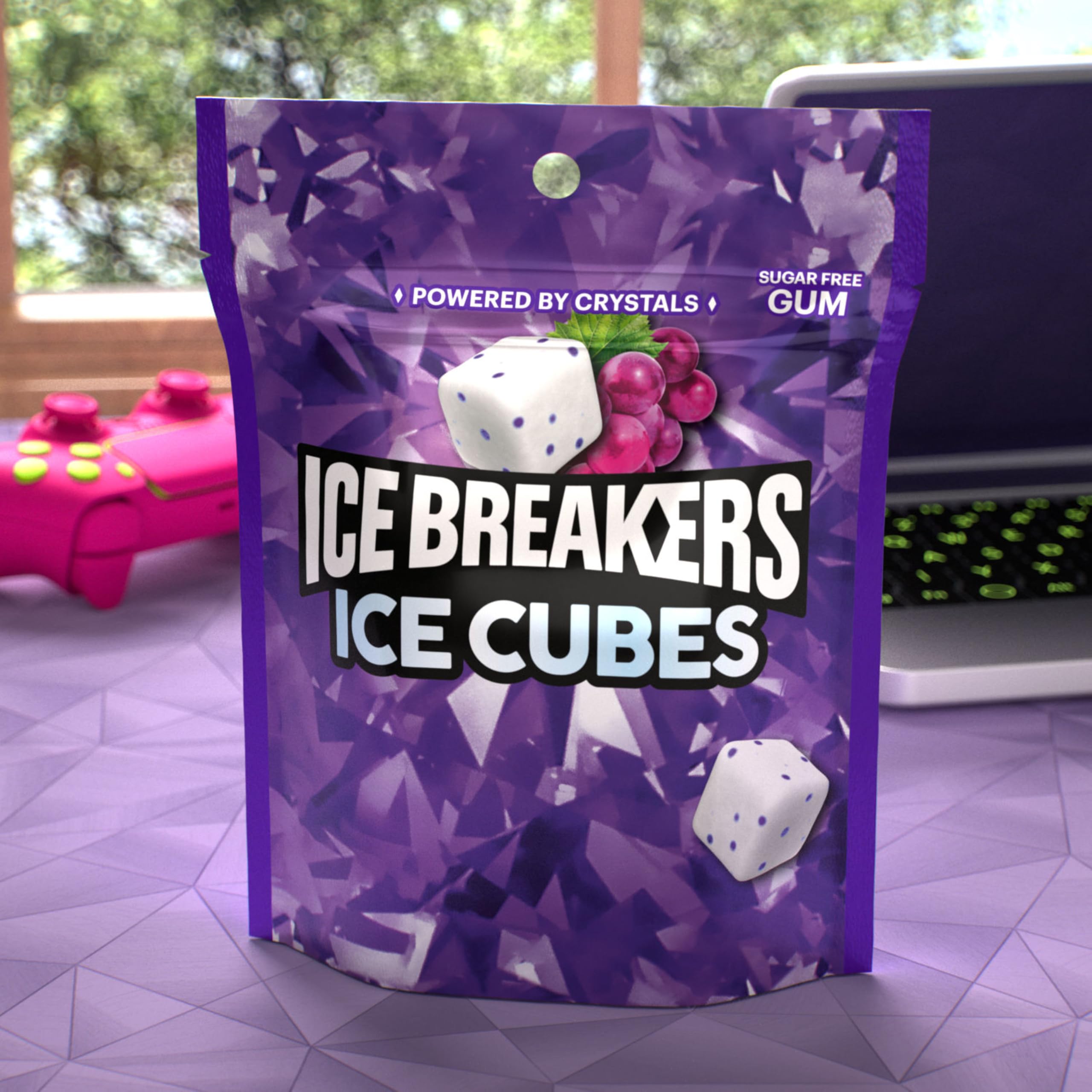 Ice Breakers Arctic Grape gum in lunchbox for midday pick-me-up.