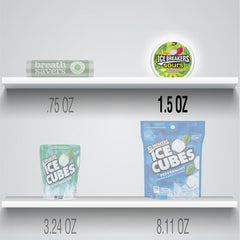 Ice Breakers Berry Sours pack-front shows convenient 4-pack for on-the-go occasions.