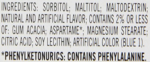 Sugar-free Ice Breakers CoolMint mints with sparkling crystals.