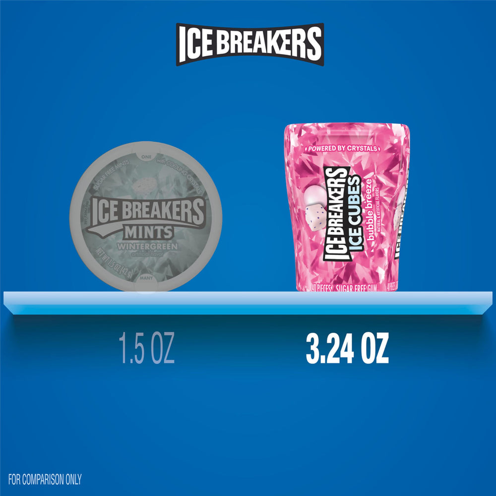 ICE BREAKERS Ice Cubes Bubble Breeze in a backpack for portable freshness