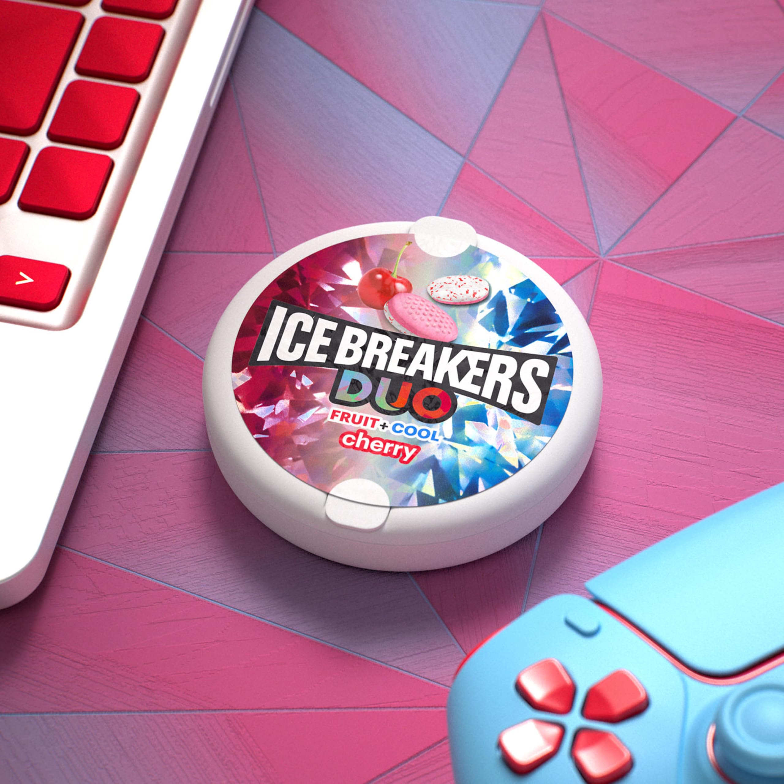 Ice Breakers Duo Cherry Mint Puck convenient daily refresher after meals