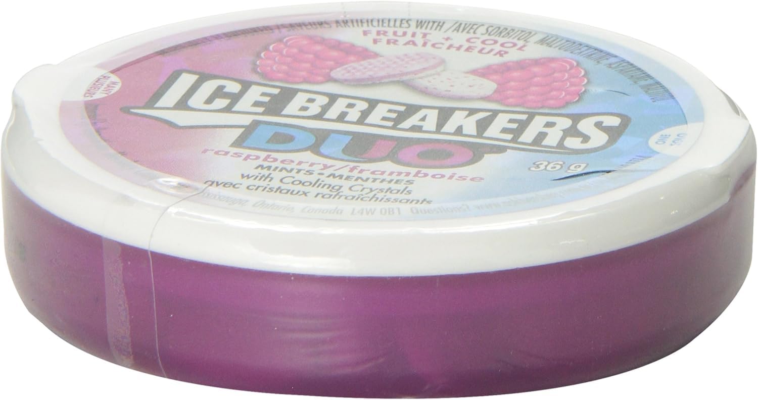 Ice Breakers Duo Raspberry Mints great for office sharing