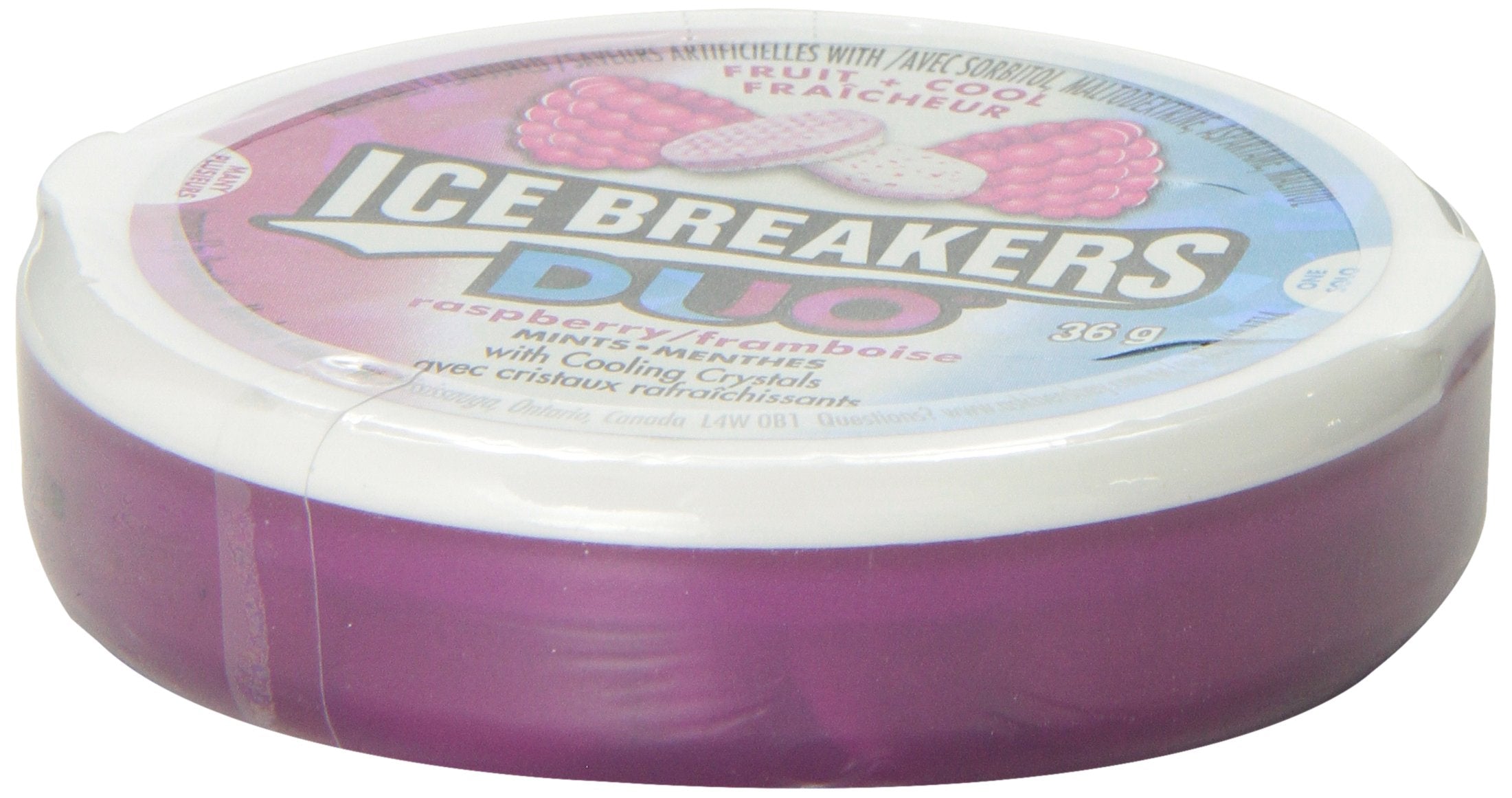 Ice Breakers Duo Raspberry Mints sugar-free option for light snacking