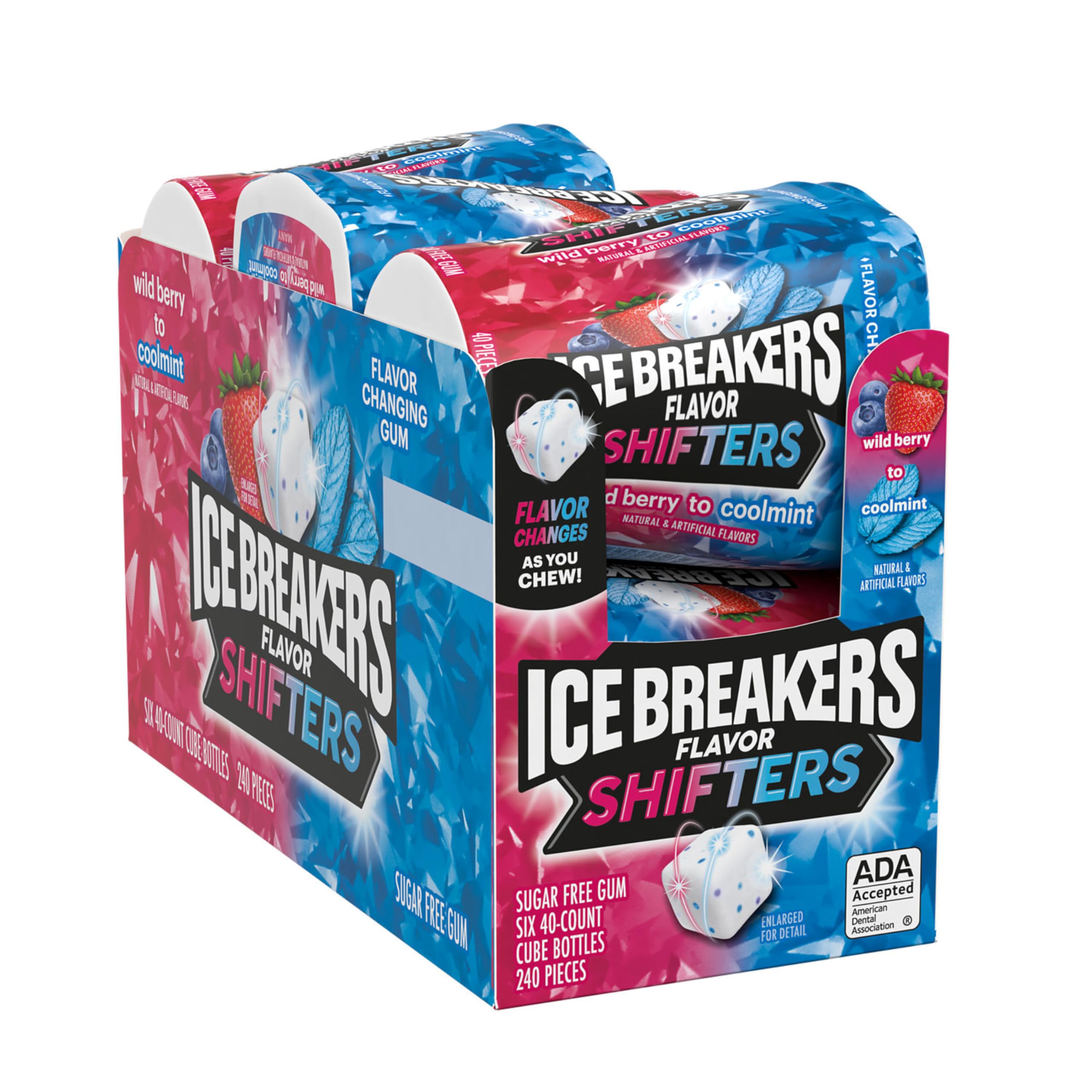Ice Breakers Flavor Shifters dual-color berries and mint for flavor variety