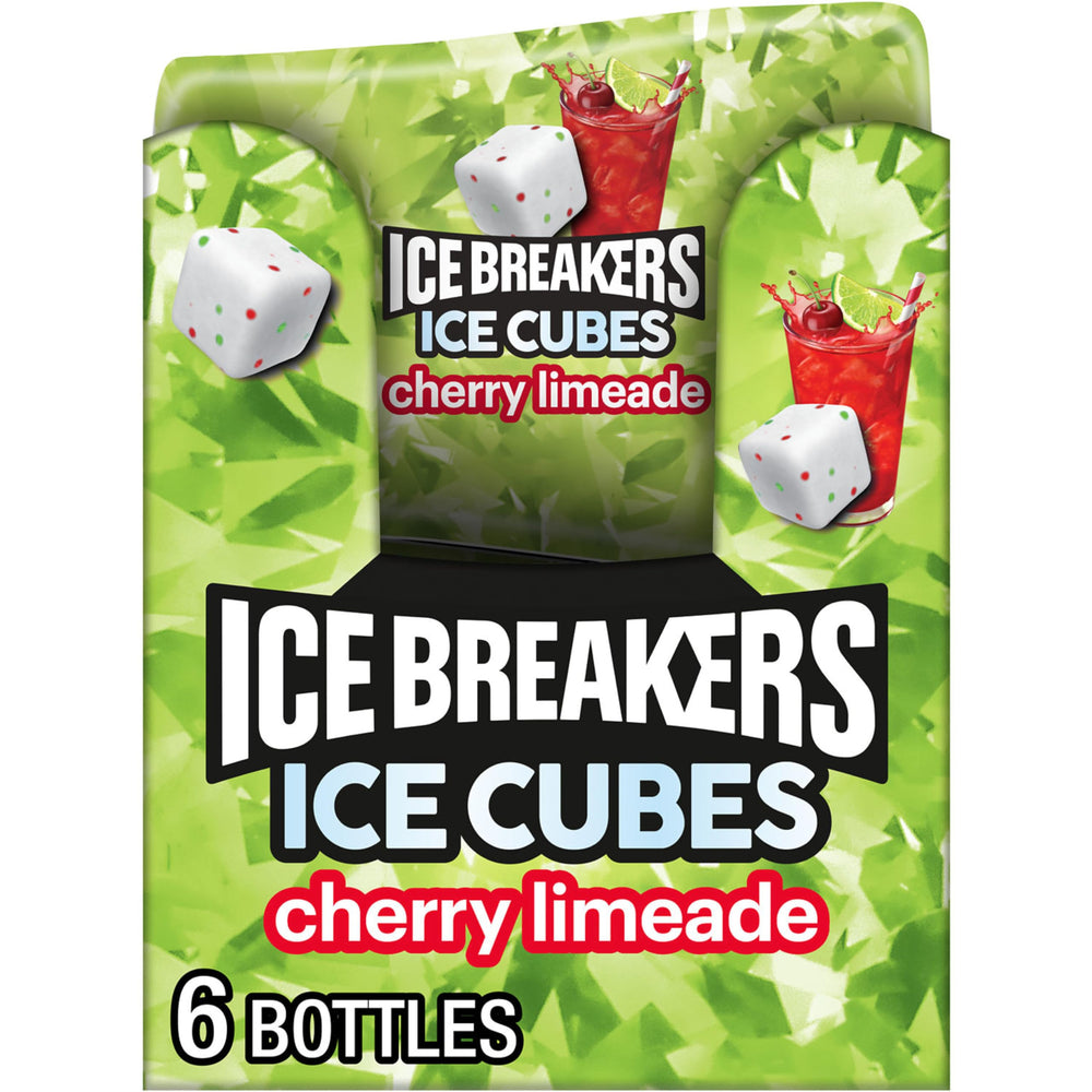 Ice Breakers Ice Cubes Cherry Limeade bottle for on-the-go freshness