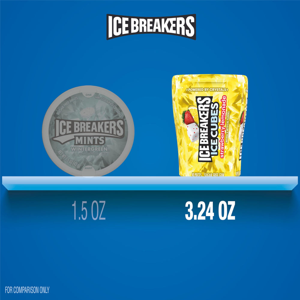 Six-bottle Ice Breakers Ice Cubes Strawberry Lemonade set for gatherings.
