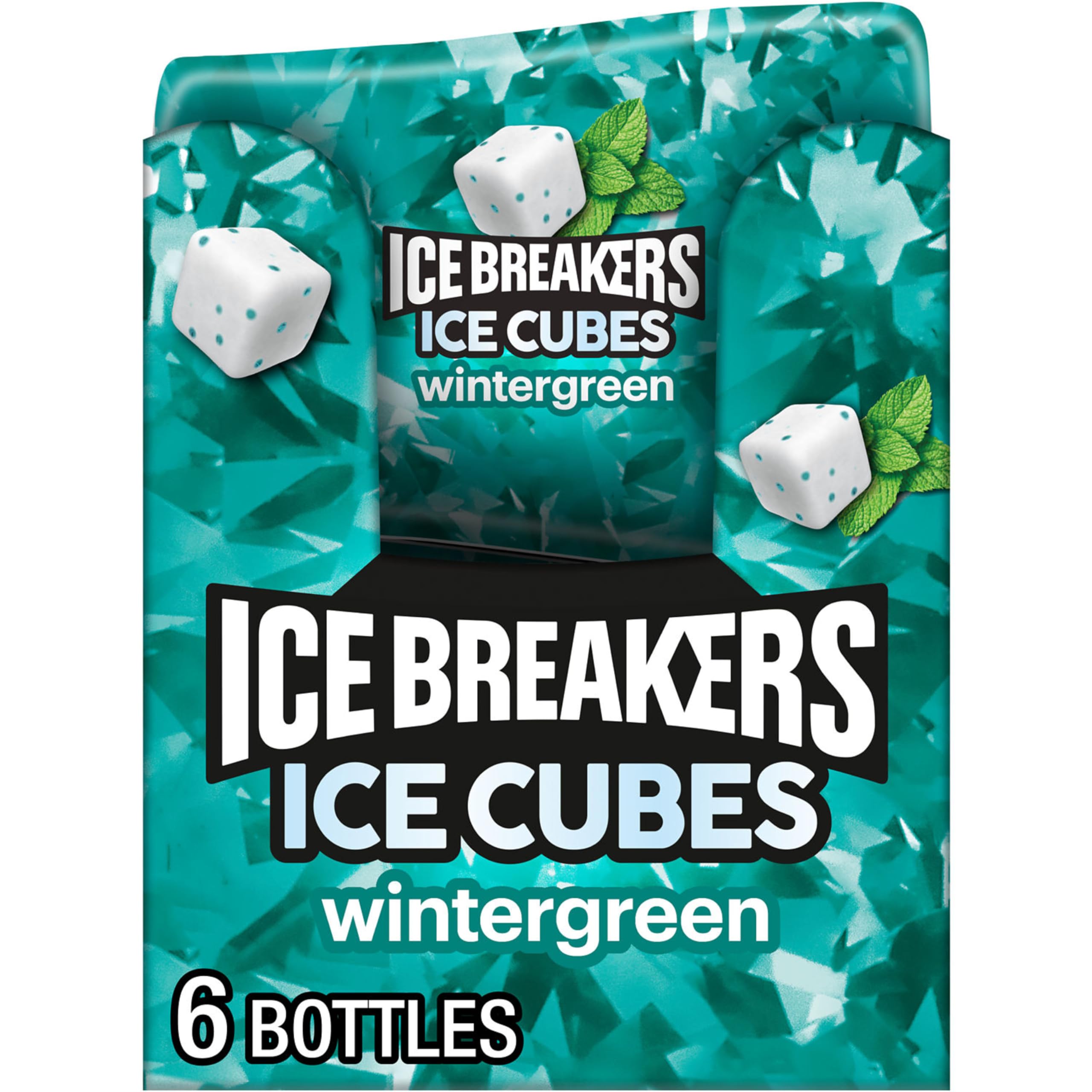 Ice Breakers Ice Cubes Wintergreen bottle pack for on-the-go freshness