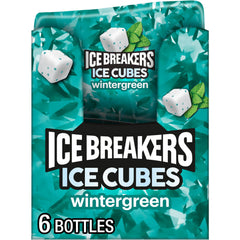 Ice Breakers Ice Cubes Wintergreen bottle pack for on-the-go freshness