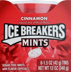 Ice Breakers Mint snap close lid enables easy dispensing of one or more.