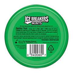 Close-up of cooling spearmint crystals inside Ice Breakers mints.