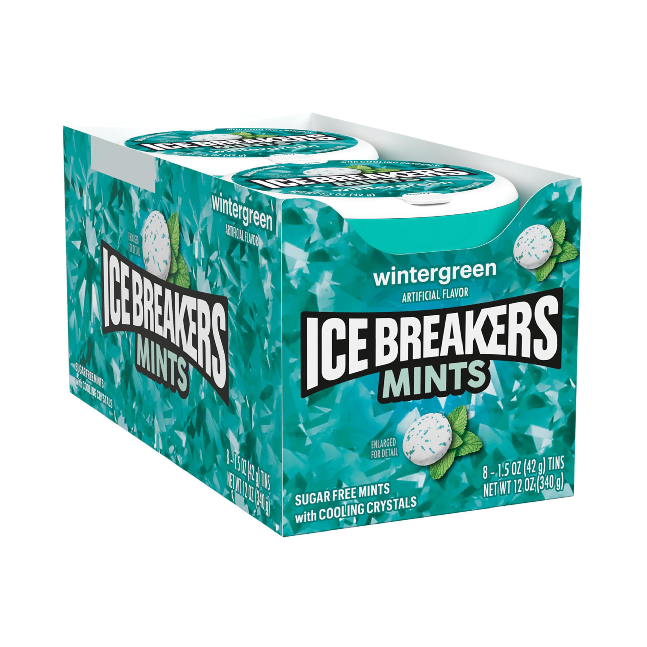 Ice Breakers Wintergreen mints in a pocket tin for on-the-go freshness