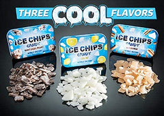 Ice Chips Cinnamon flavor close-up for zesty, sugar-free satisfaction