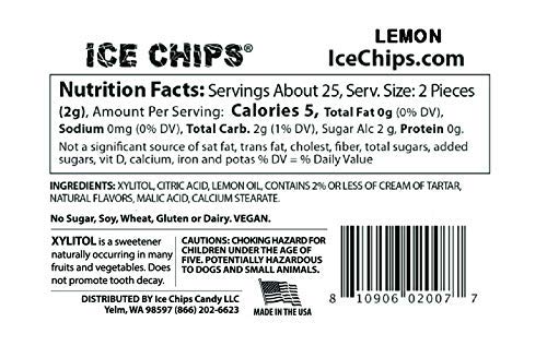 Ice Chips Lemon zest close-up for refreshing gluten-free snacking