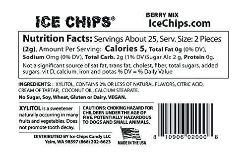 Ice Chips Peppermint flavor close-up for breath-freshening potential