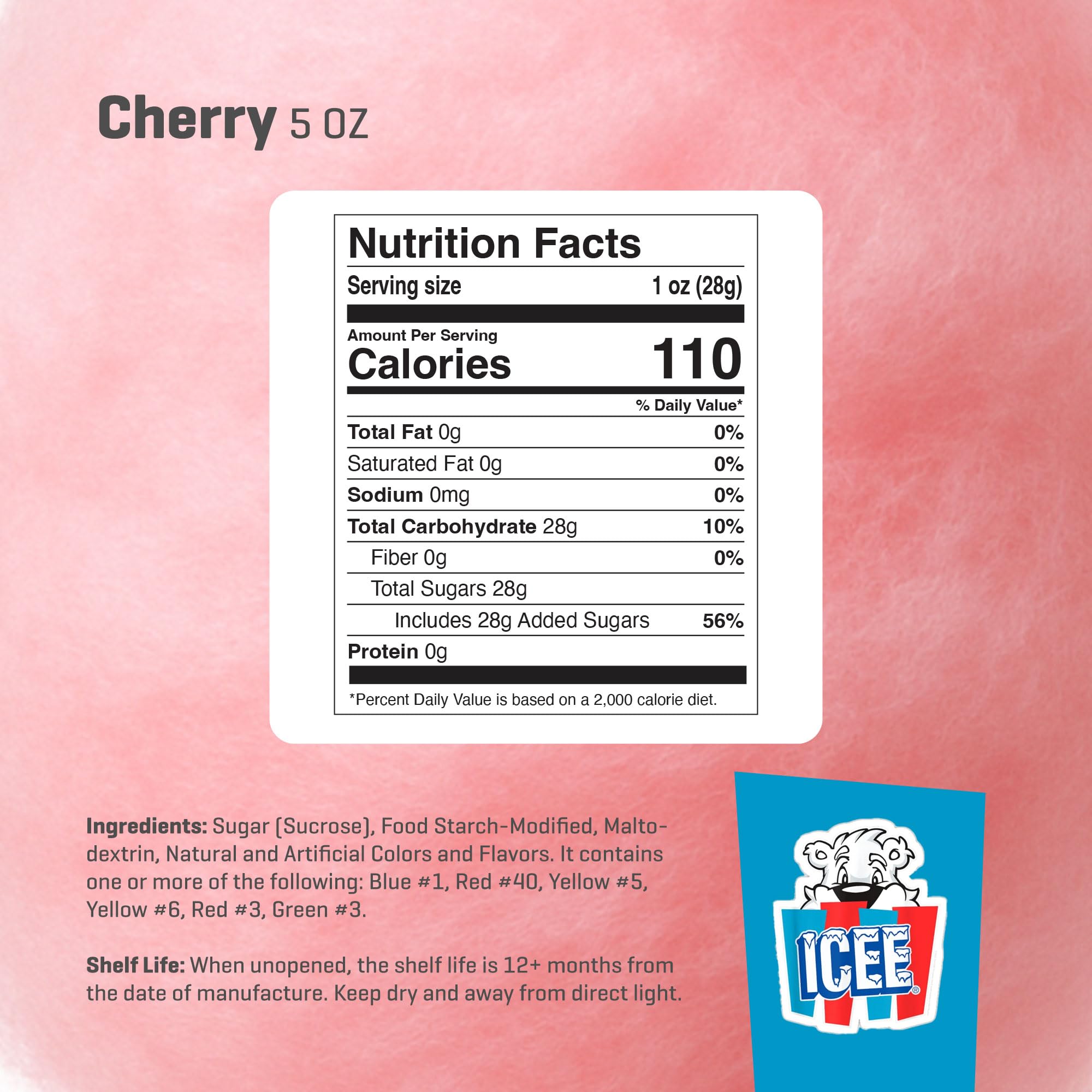 Icee Cotton Candy Blue Raspberry close-up shows vibrant color and sweet aroma